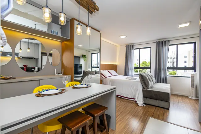 Apartamento executivo com coworking, Curitiba